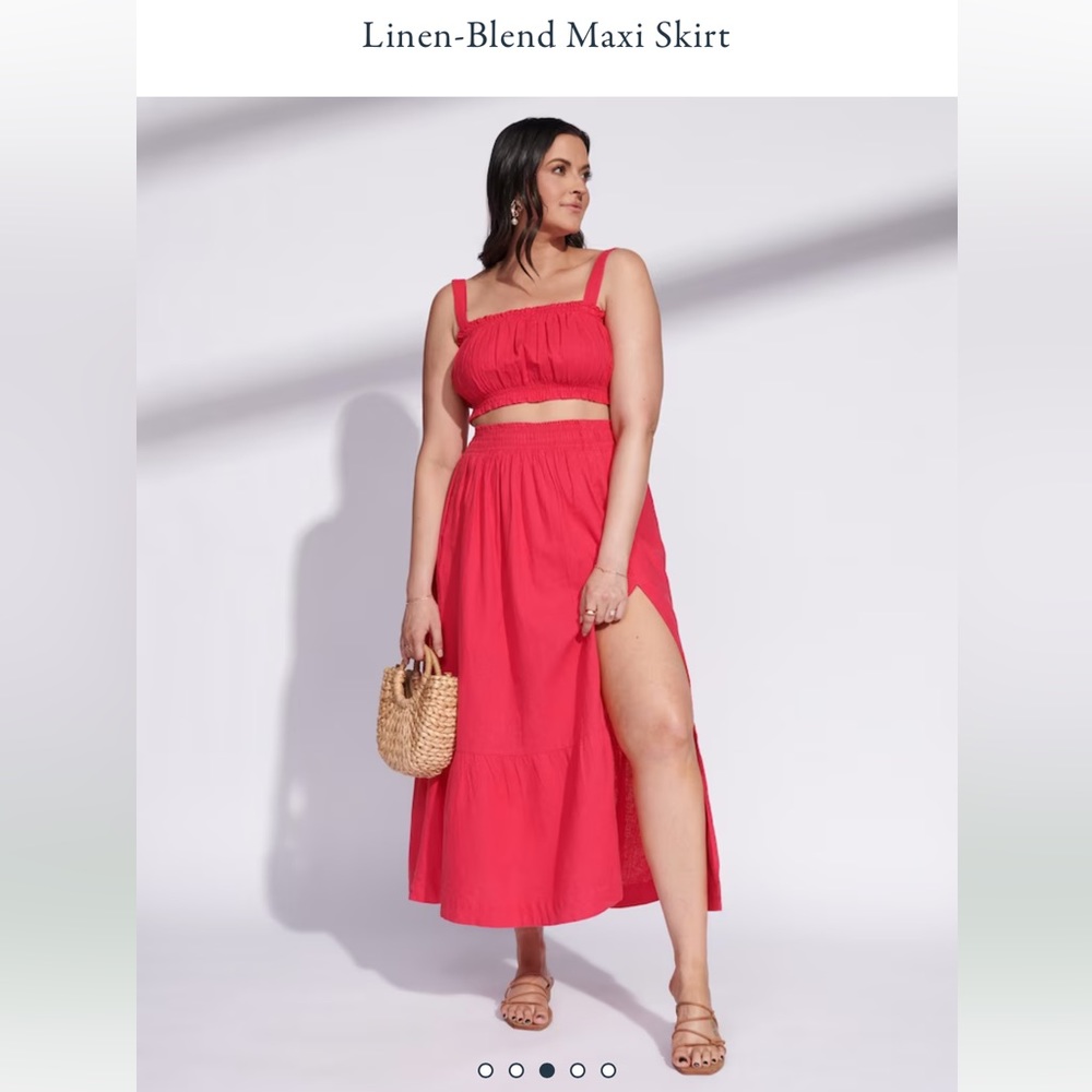 Lined blend Maxi Skirt